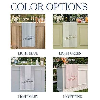 Personalized Cotton Linen Striped Wedding Bar Sign