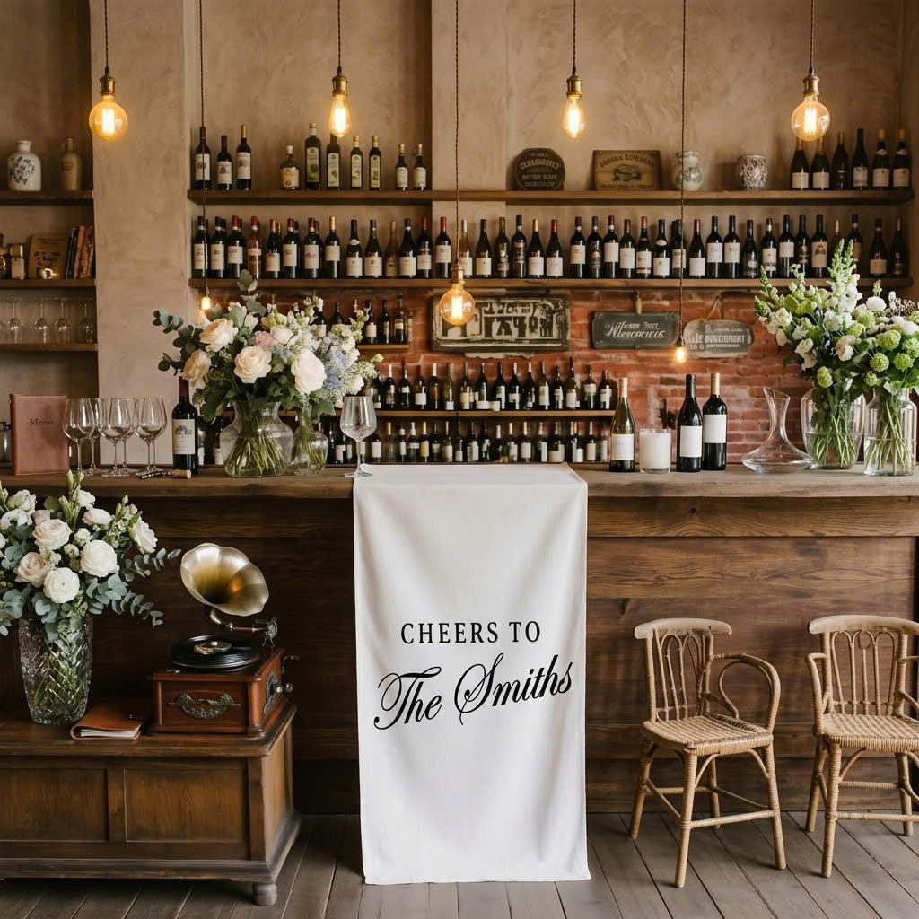Personalized Cocktail Bar Sign, Wedding Cocktails Bar Banner, Signature Drink Wedding Sign