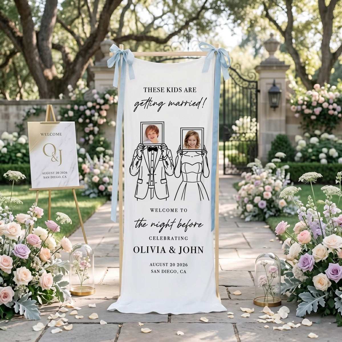 Personalized wedding banner