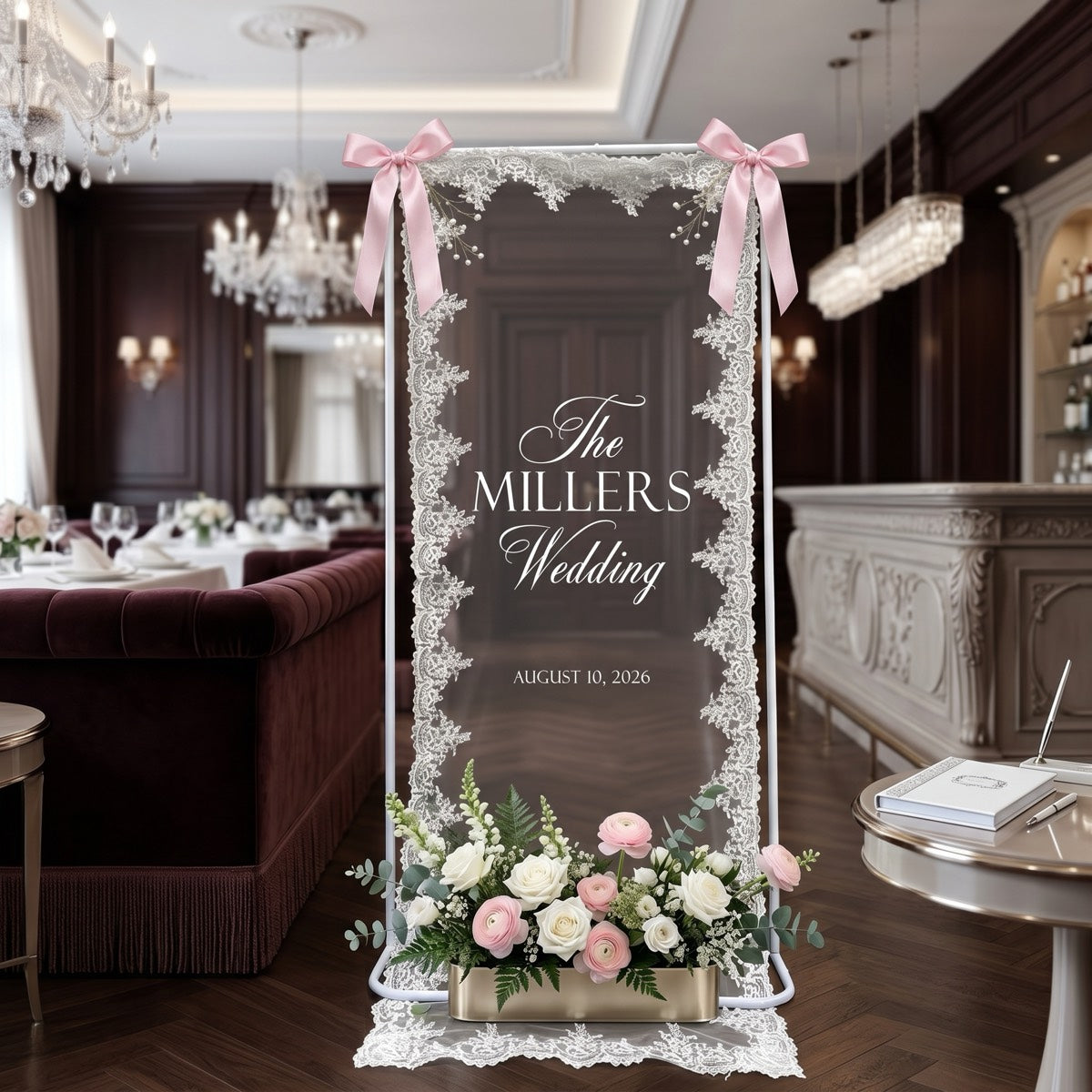 Personalized wedding table runner